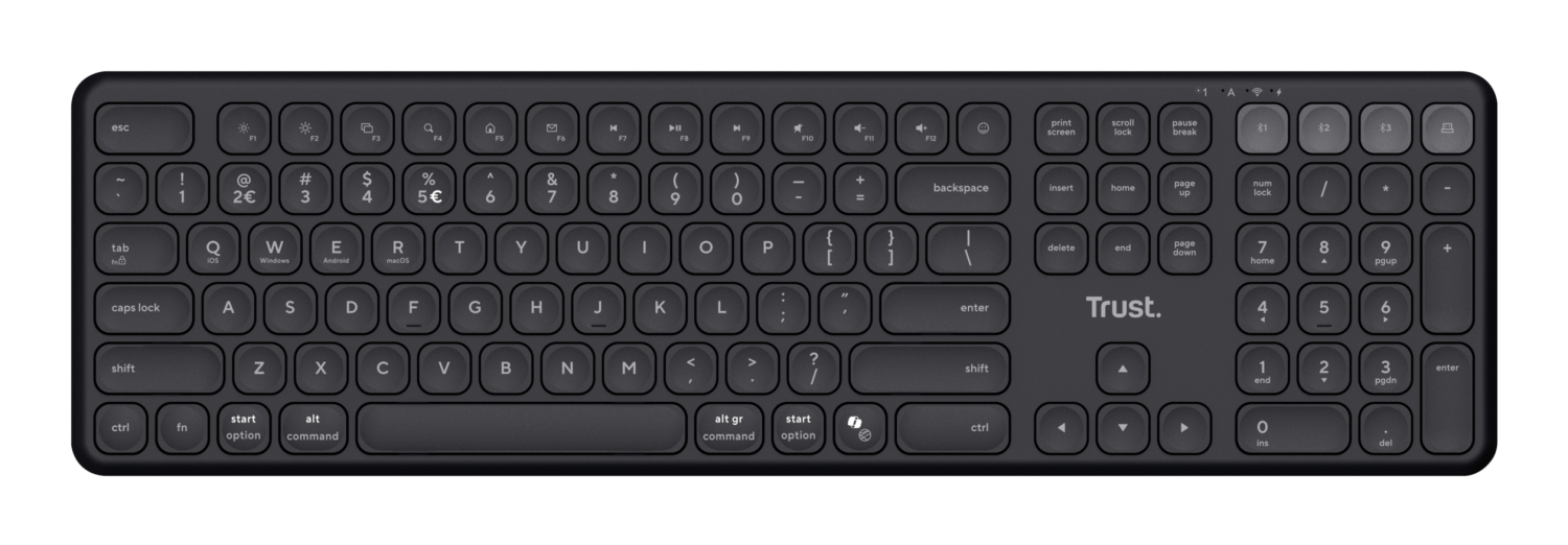 Klaviatūra Trust Vaiya Multi-device Black (25511)