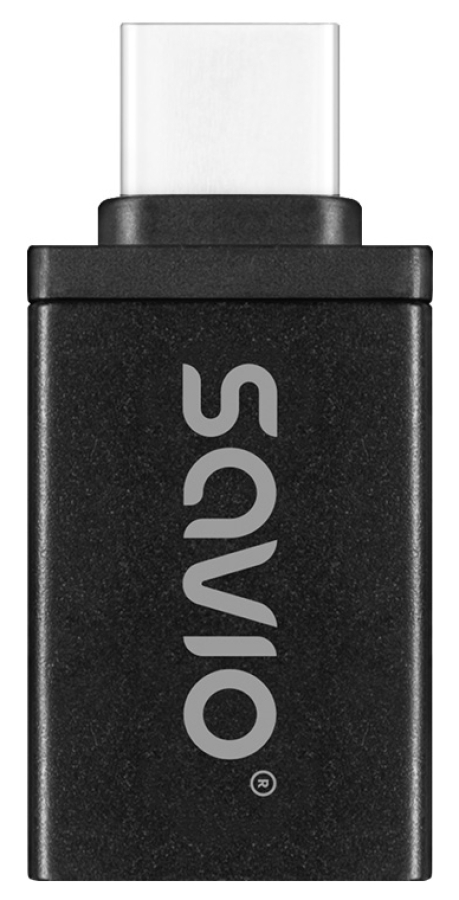 Adapter Savio AK-80 USB-C to USB-A Black (AK-80)