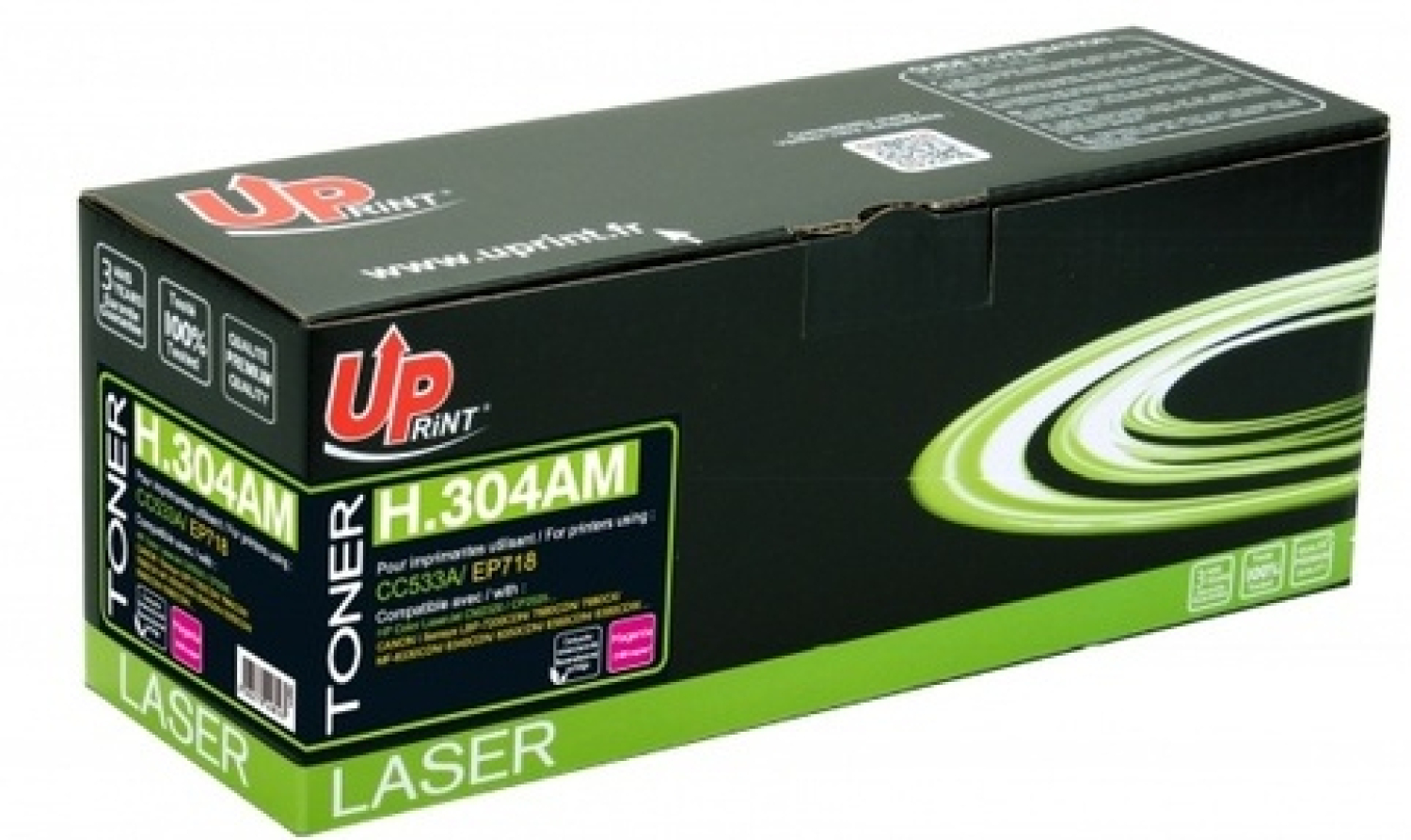 Tonera kasete Uprint HP C533A/ EP718 304A/ 718 Magenta 2800p Remanufactured (H.304AM-RE-UP)