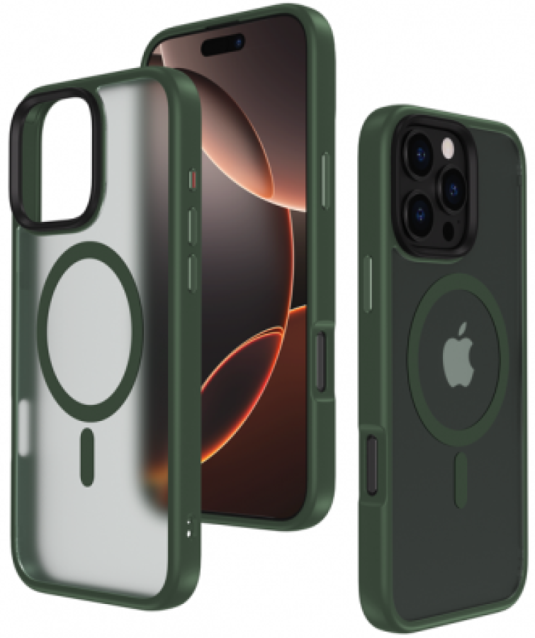 Case for phone Mocco Signature MagSafe iPhone 16 Pro Max (MC-SN-MS-IPH-16PM-GN)