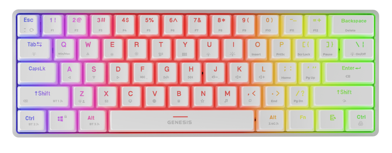 Genesis Thor 660 G2 60% White RGB Gateron Brown (NKG-2197)