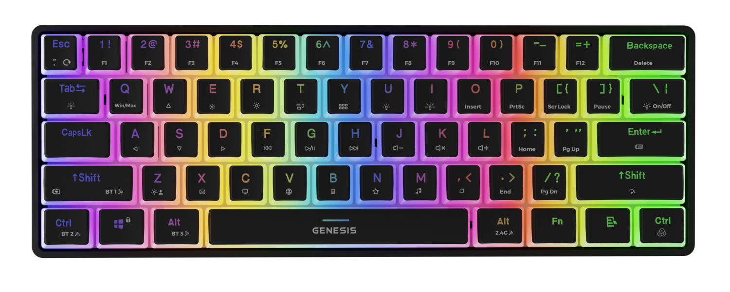 Genesis Thor 660 G2 60% Black RGB Gateron Red (NKG-1916)
