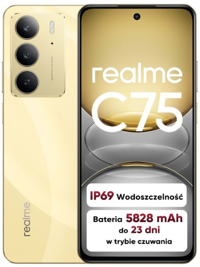 Smartphone Realme C75 8GB 256GB Lightning Gold (RMX3941)