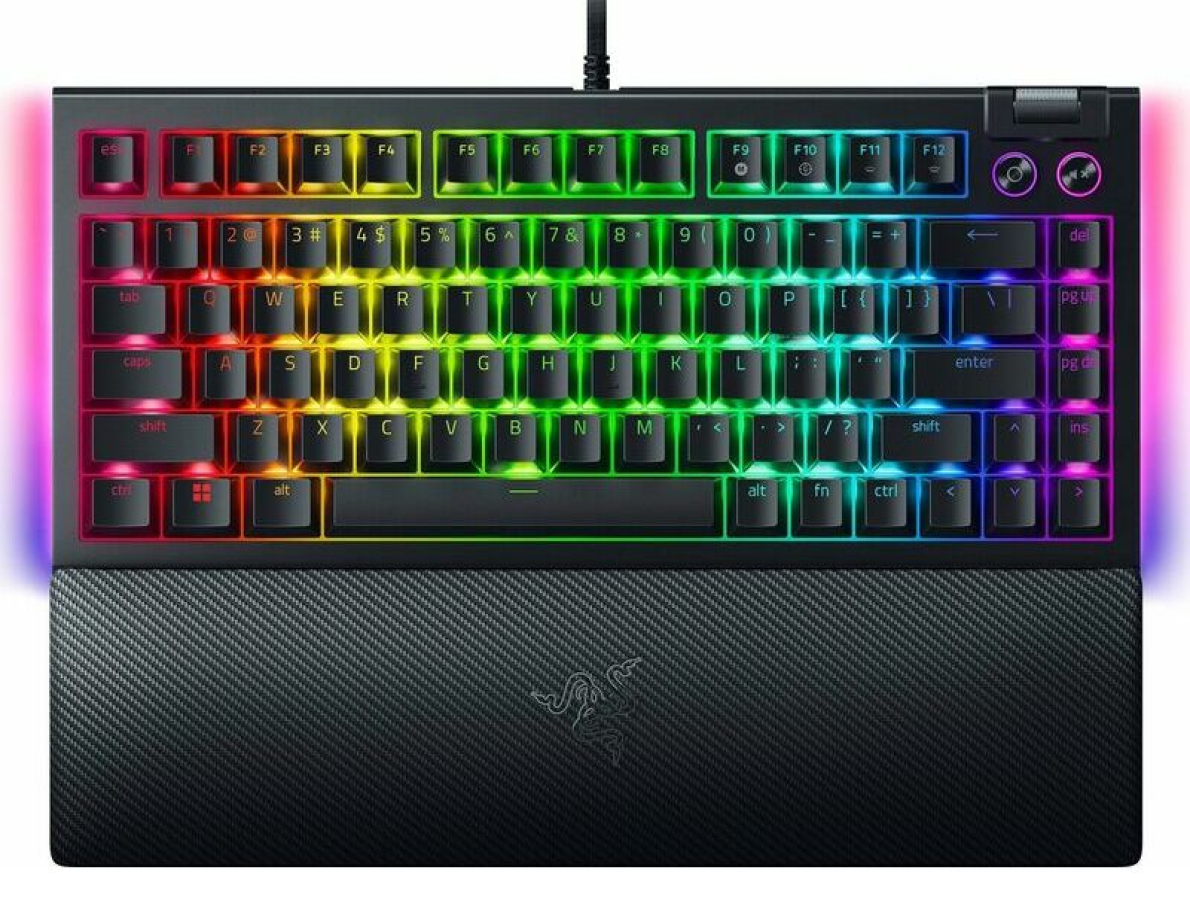 Klaviatūra Razer BlackWidow V4 75% Tactile US Black (RZ03-05000400-R3E1)