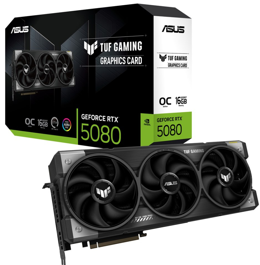 Videokarte Asus NVIDIA GeForce RTX 5080 16GB GDDR7 (90YV0M30-M0NA00)