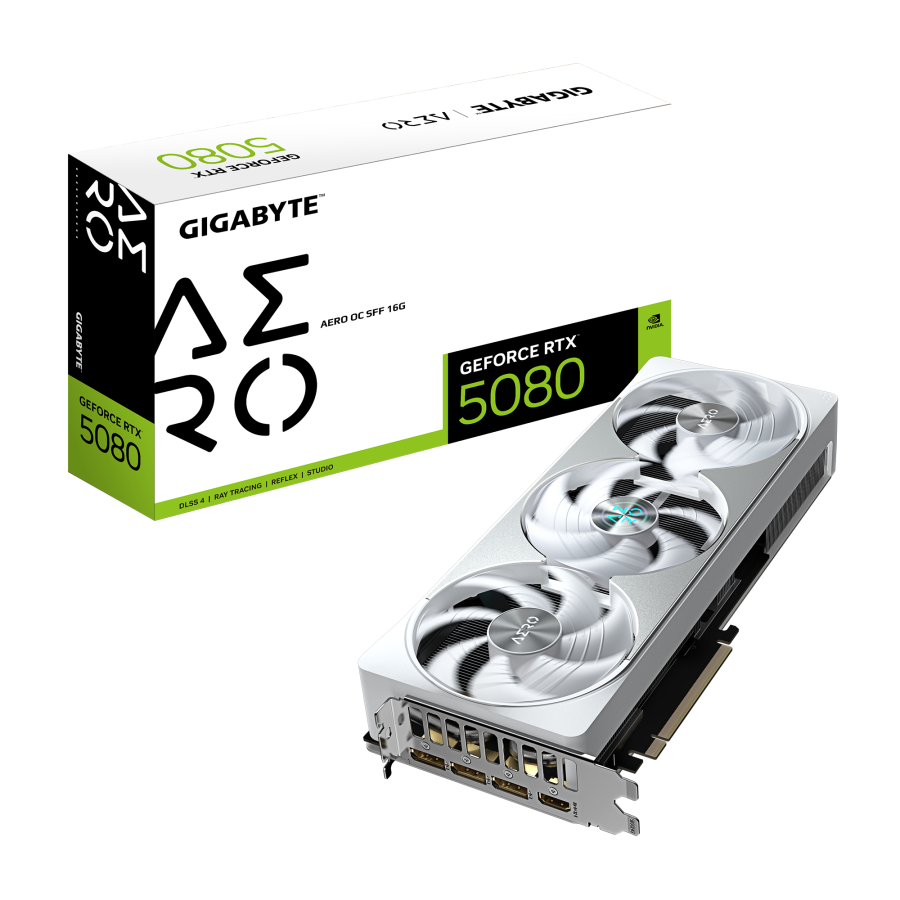 Videokarte Gigabyte GeForce RTX 5080 AERO OC SFF 16GB (GV-N5080AERO OC-16GD)