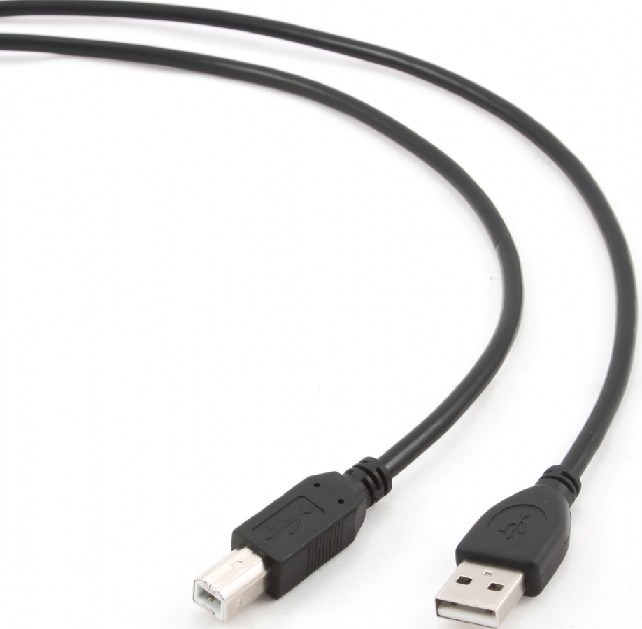 Kabelis Gembird USB Male - USB Male B 1.8m Black (CCP-USB2-AMBM-6)
