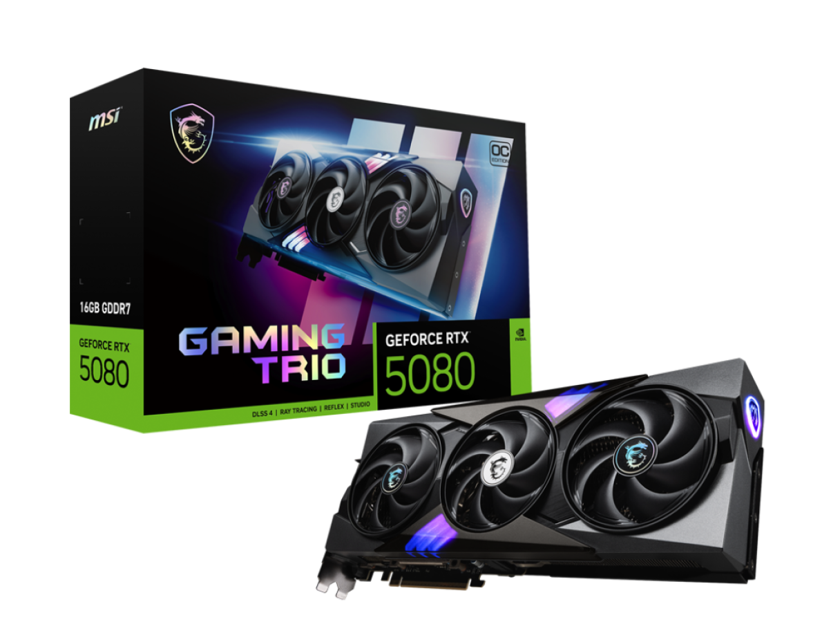 Videokarte MSI GeForce RTX 5080 Gaming Trio OC (GEFORCE RTX 5080 16G GAMING TRIO OC)