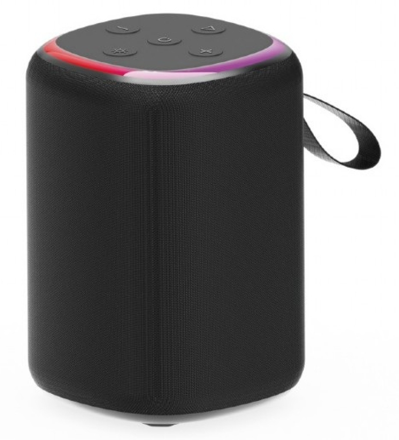 Skaļrunis Gembird Bluetooth LED Speaker SPK-BT-LED-08S Black (SPK-BT-LED-08S)