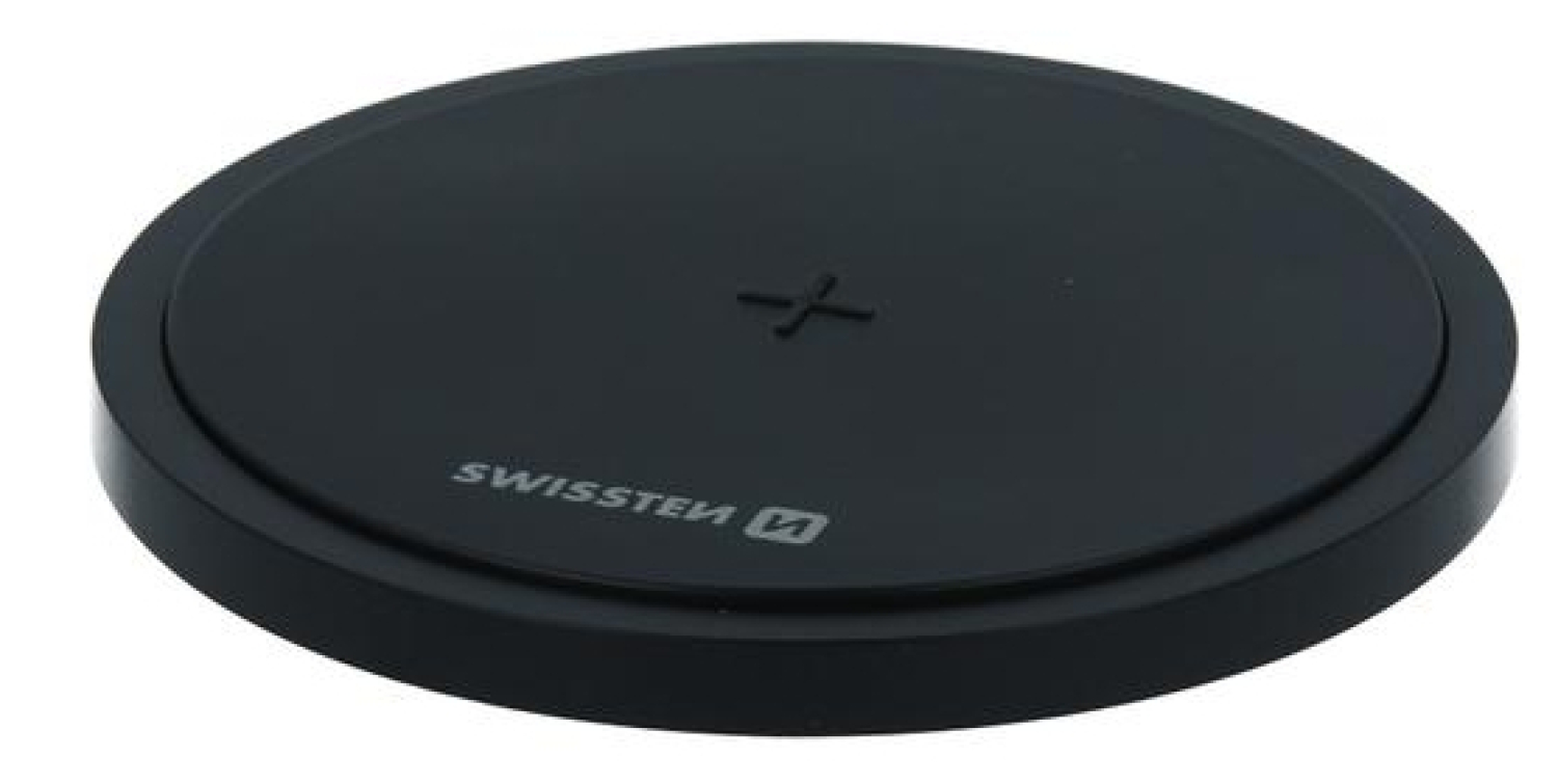 Wireless Charger Swissten with USB - USB-C Cable 15W Black (22055504)