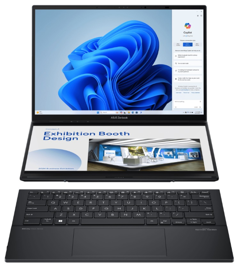 Portatīvais dators Asus ZenBook Duo UX8406CA-PZ009W OLED u9-285H 32GB 2TB (90NB14X1-M00820)