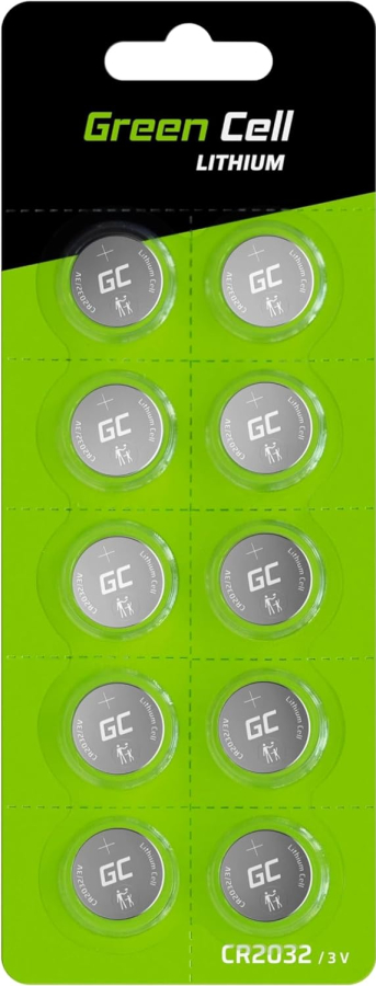 Baterijas Green Cell Blister 10x Lithium CR2032 (XCR01)