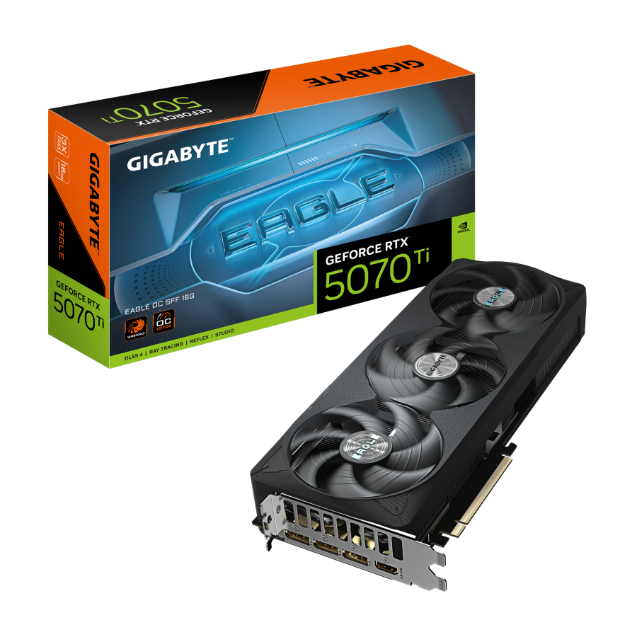 Videokarte Gigabyte GeForce RTX 5070 Ti EAGLE OC SFF 16G (GV-N507TEAGLE OC-16GD)