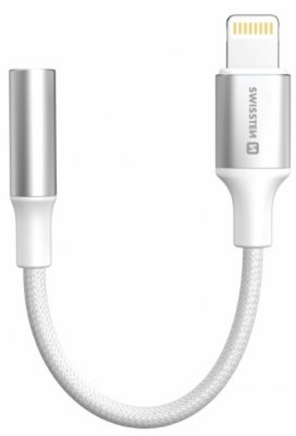 Adapteris Swissten Lightning Male - 3.5mm Female White (73502314)