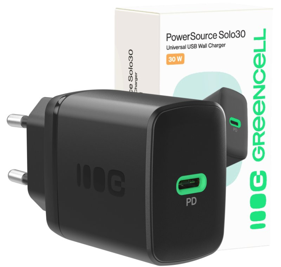 Charger Greenll Powersource Solo30 30W Black (CHARB-GC-30C-B)