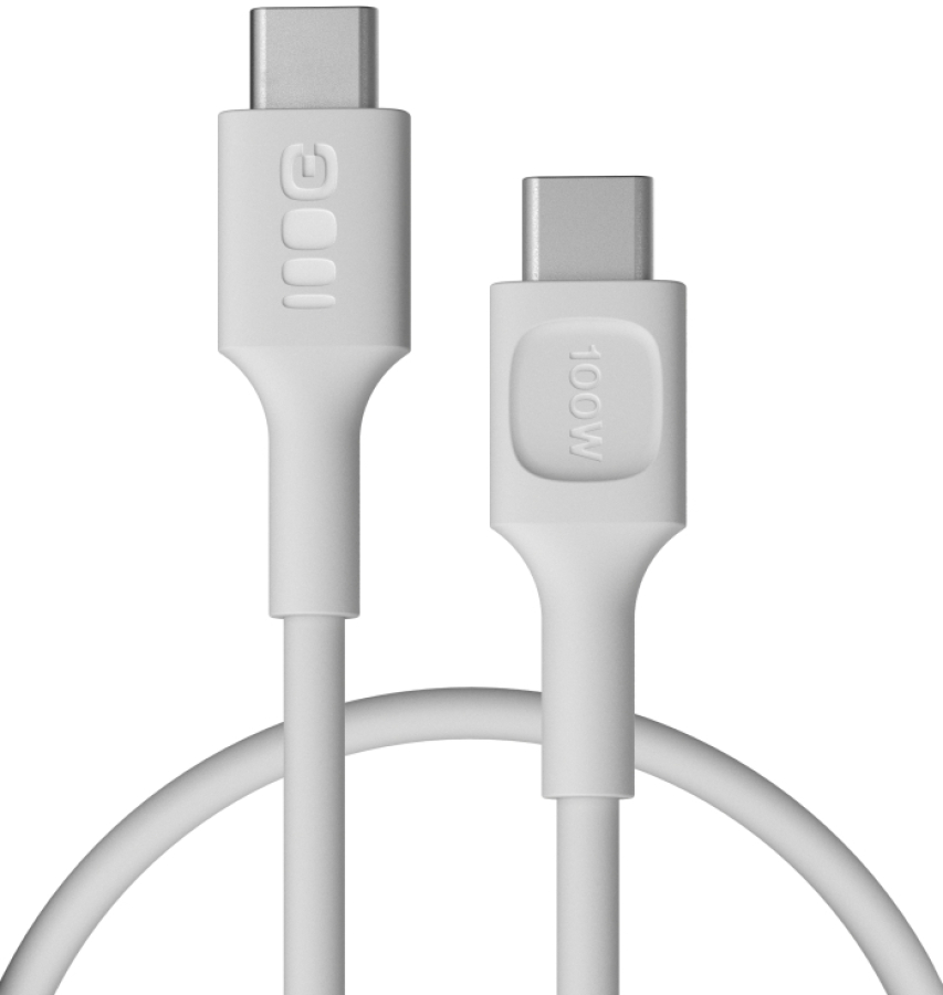 Kabelis Green Cell PowerFlex Fast Charging USB Type-C Male - USB Type-C Male 100W White 1.2m (KABGC100PF120SW)