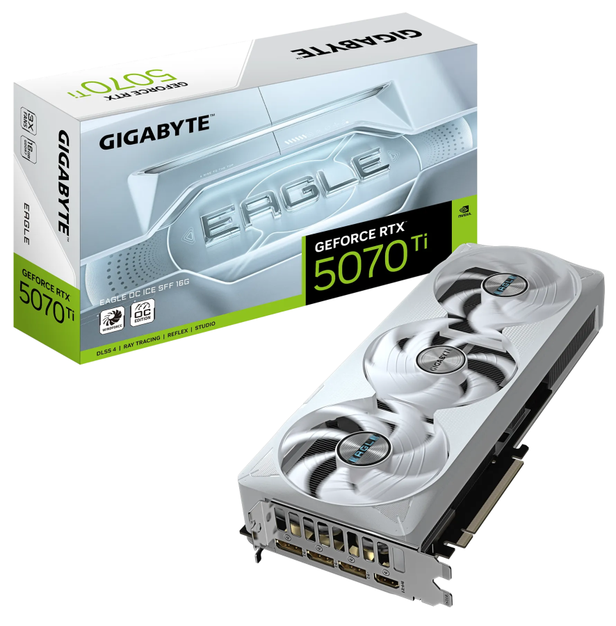 Videokarte Gigabyte GeForce RTX 5070 Ti Eagle OC ICE 16G (GV-N507TEAGLEOC ICE-16GD)