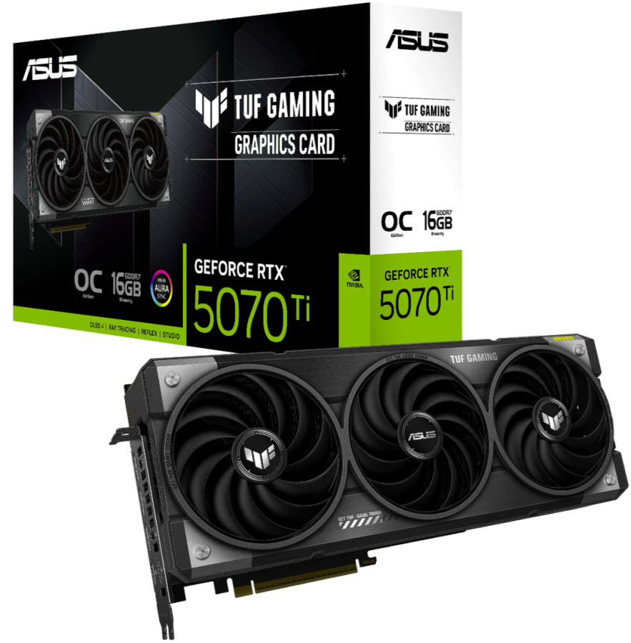 Videokarte Asus GeForce RTX 5070 Ti 16GB TUF Gaming OC (90YV0MD0-M0NA00)