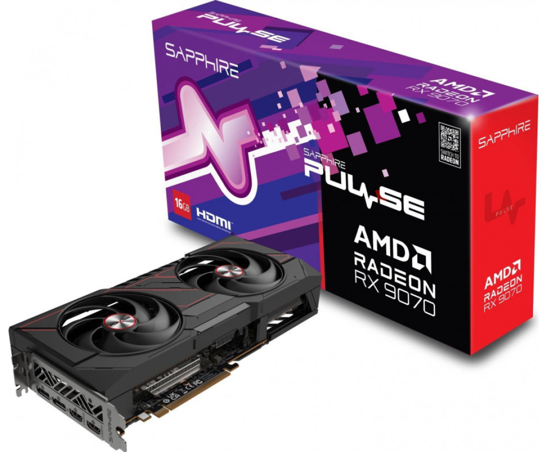 Videokarte Sapphire Pulse Radeon RX 9070 16GB (11349-03-20G)