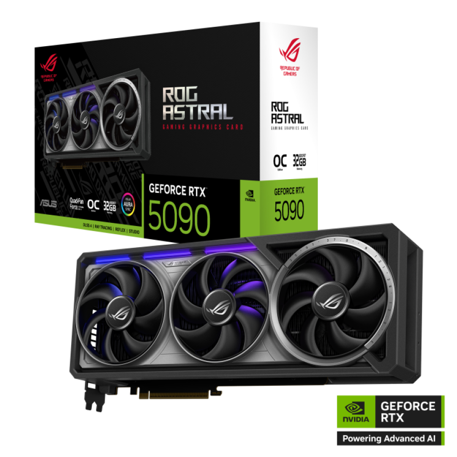 Videokarte ASUS ROG Astral GeForce RTX 5090 32GB GDDR7 OC Edition (90YV0LW0-M0NA00)