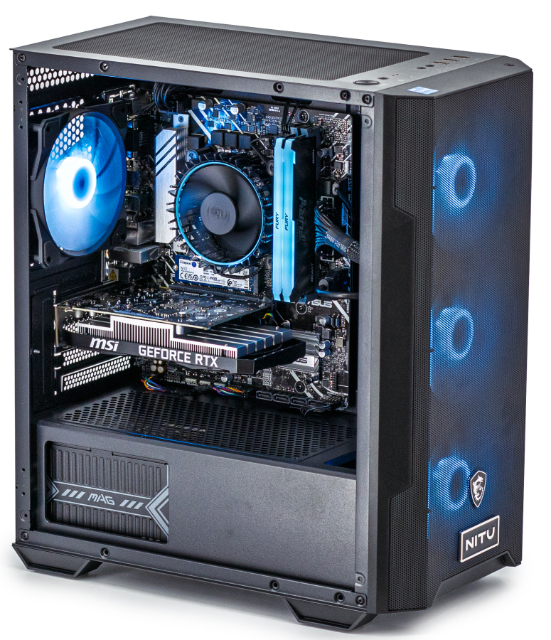 Personālais dators NITU G Challenger R1.4 i3-14100F RTX 3050 6GB 16GB 1TB W11H (NGCHR1.4)