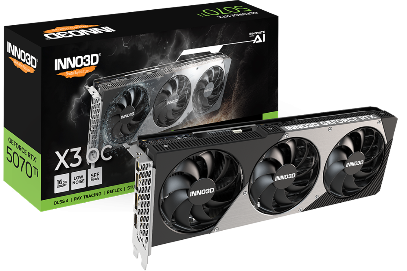 Videokarte Inno3D GeForce RTX 5070 Ti X3 OC (N507T316D7X176068N)