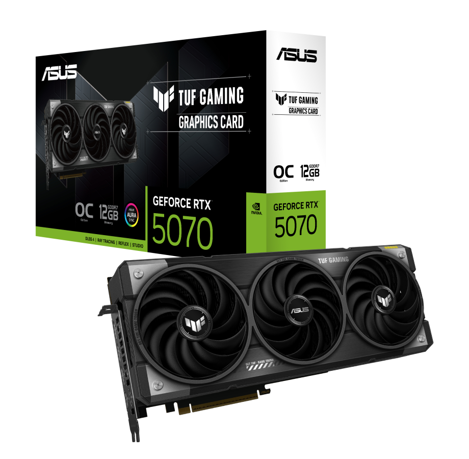 Videokarte ASUS TUF Gaming GeForce RTX 5070 12GB GDDR7 OC Edition (90YV0LZ0-M0NA00)