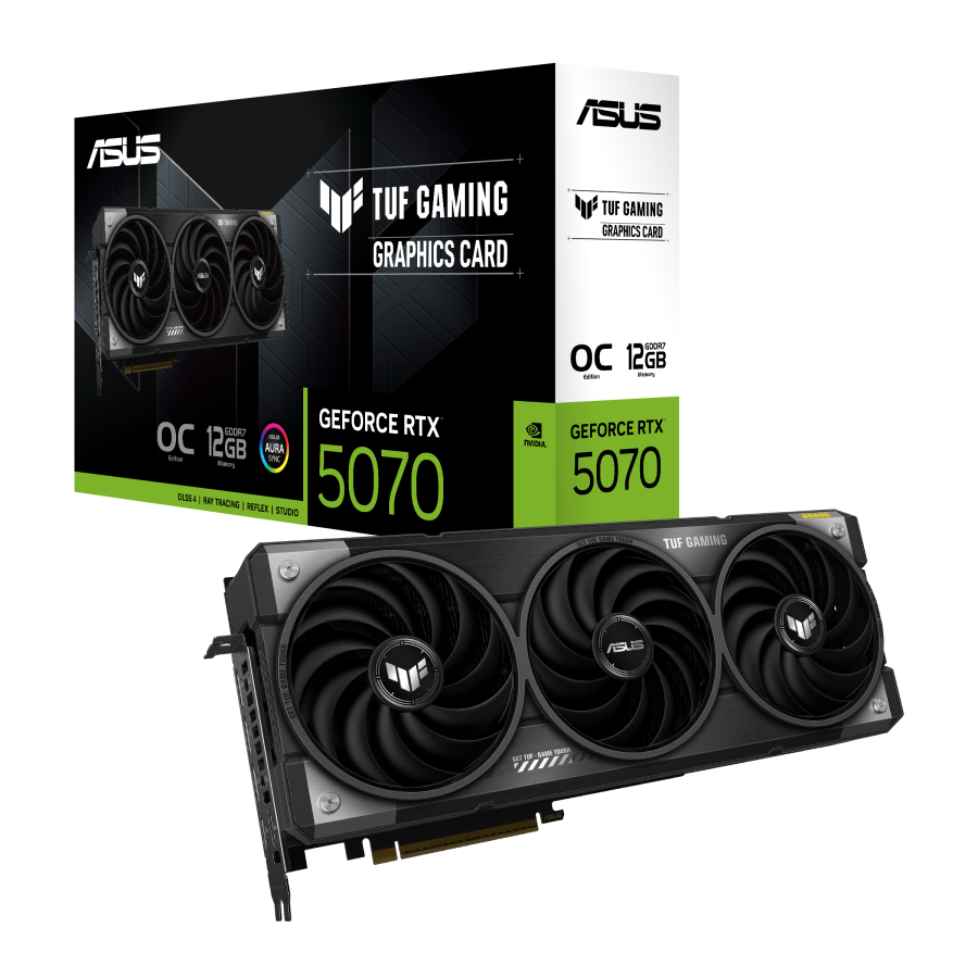 Videokarte Asus TUF GeForce RTX 5070 OC 12GB GDDR7 (TUF-RTX5070-O12G-GAMING)