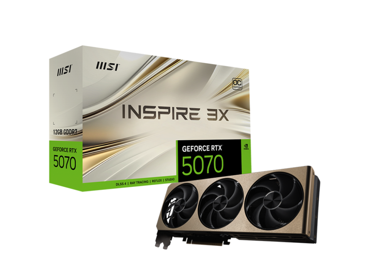 Videokarte MSI GeForce RTX 5070 12G INSPIRE 3X OC (V532-006R)