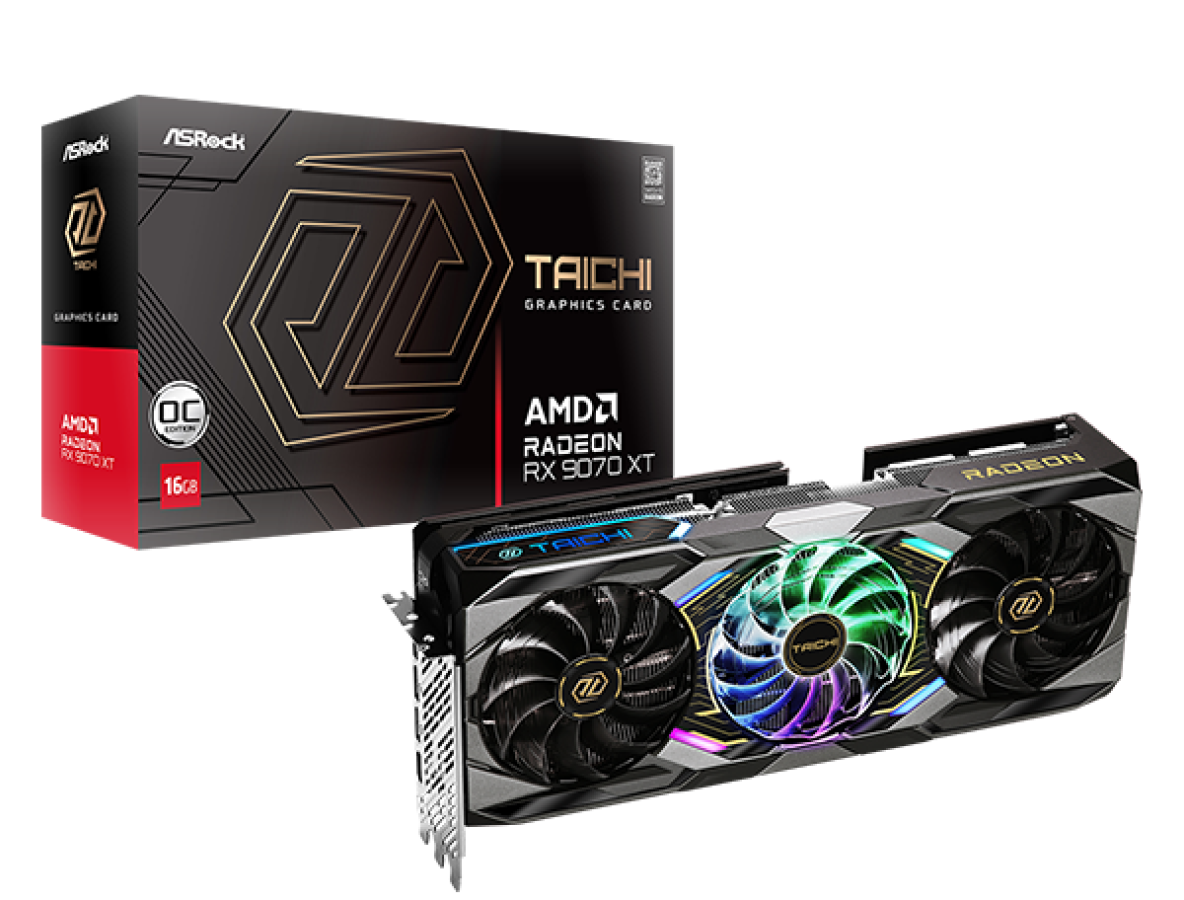 Videokarte ASRock AMD Radeon RX 9070 XT Taichi 16GB OC (RX9070XT TC 16GO)