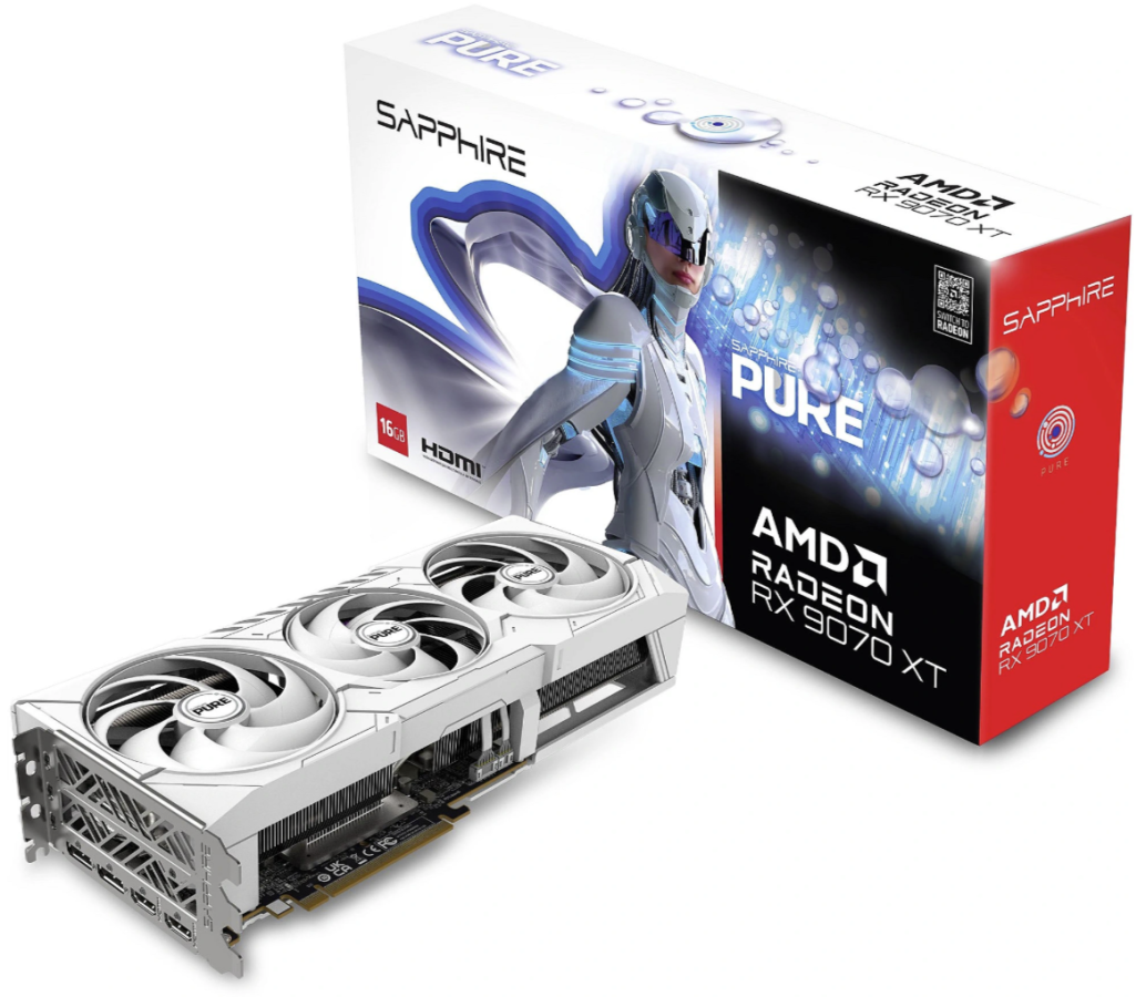 Videokarte Saphire PURE AMD Radeon RX 9070 XT 16GB (11348-02-20G)