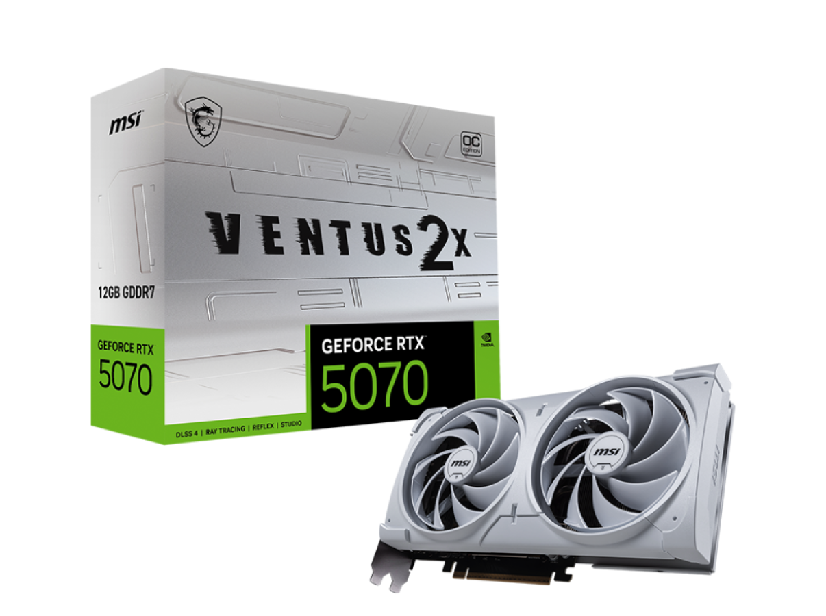 Video card MSI GeForce RTX 5070 12G Ventus 2x OC White (G5070-12V2CW)