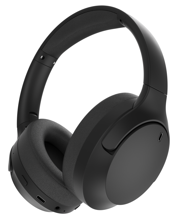 Skaņu slāpējošas bezvadu austiņas ar mikrofonu Gembird BHP-ANC-01 Black (BHP-ANC-01)
