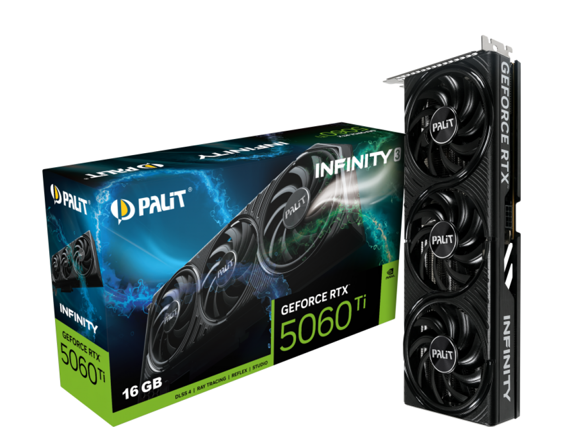 Videokarte Palit GeForce RTX 5060 Ti Infinity 3 16GB (NE7506T019T1-GB2061S)