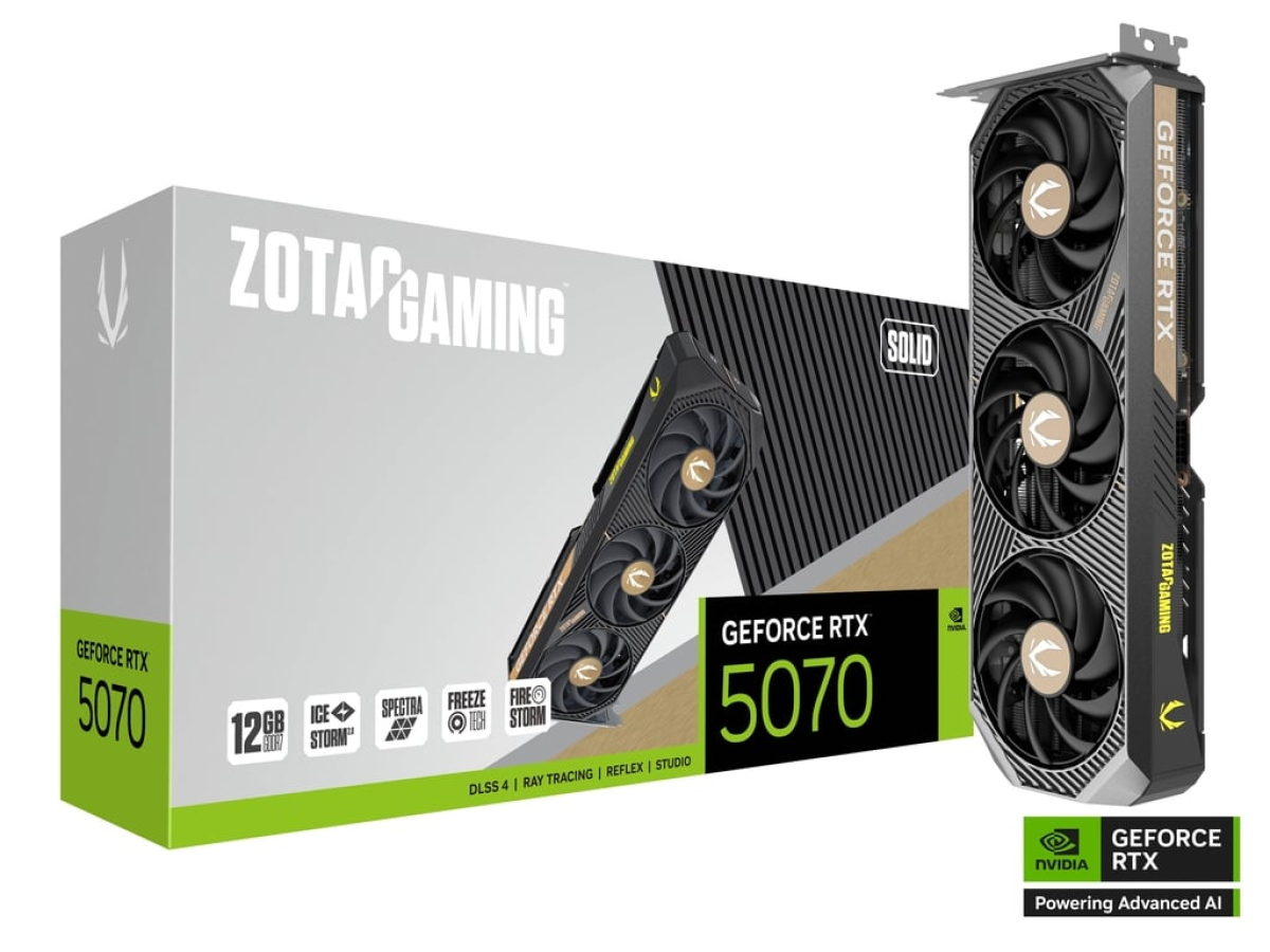 Videokarte ZOTAC GAMING GeForce RTX 5070 SOLID (ZT-B50700D-10P)