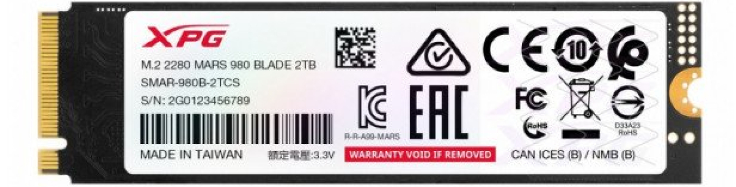 Cietais disks Adata MARS 980 BLADE 1TB (SMAR-980B-2TCS)