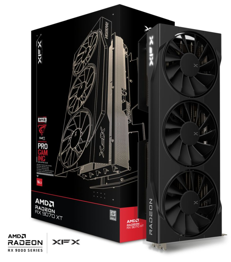 Videokarte XFX Swift AMD Radeon RX 9070XT Triple Fan Gaming Edition 16GB (RX-97TSWF3B9)