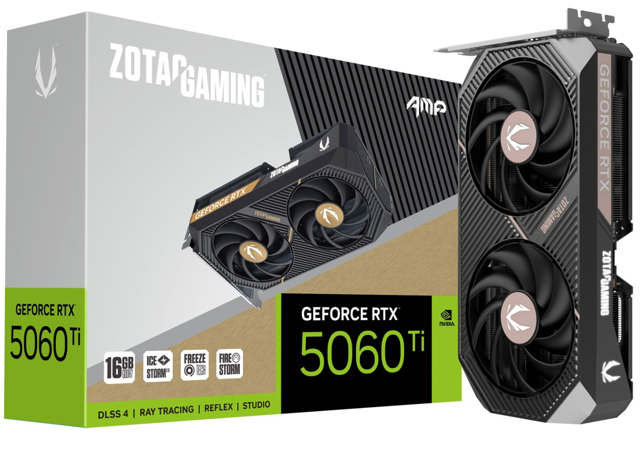 Videokarte Zotac GeForce RTX 5060 Ti AMP (ZT-B50620F-10M)