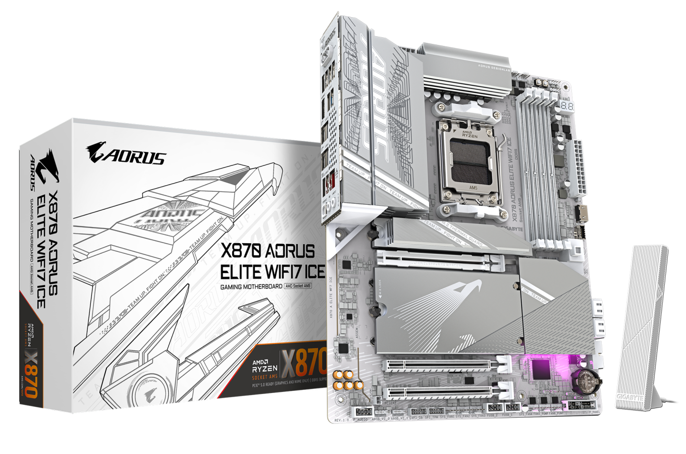 Pamatplate Gigabyte X870E A ELITE WF7 ICE 1.2 (X870E A ELITE WF7 ICE 1.2)