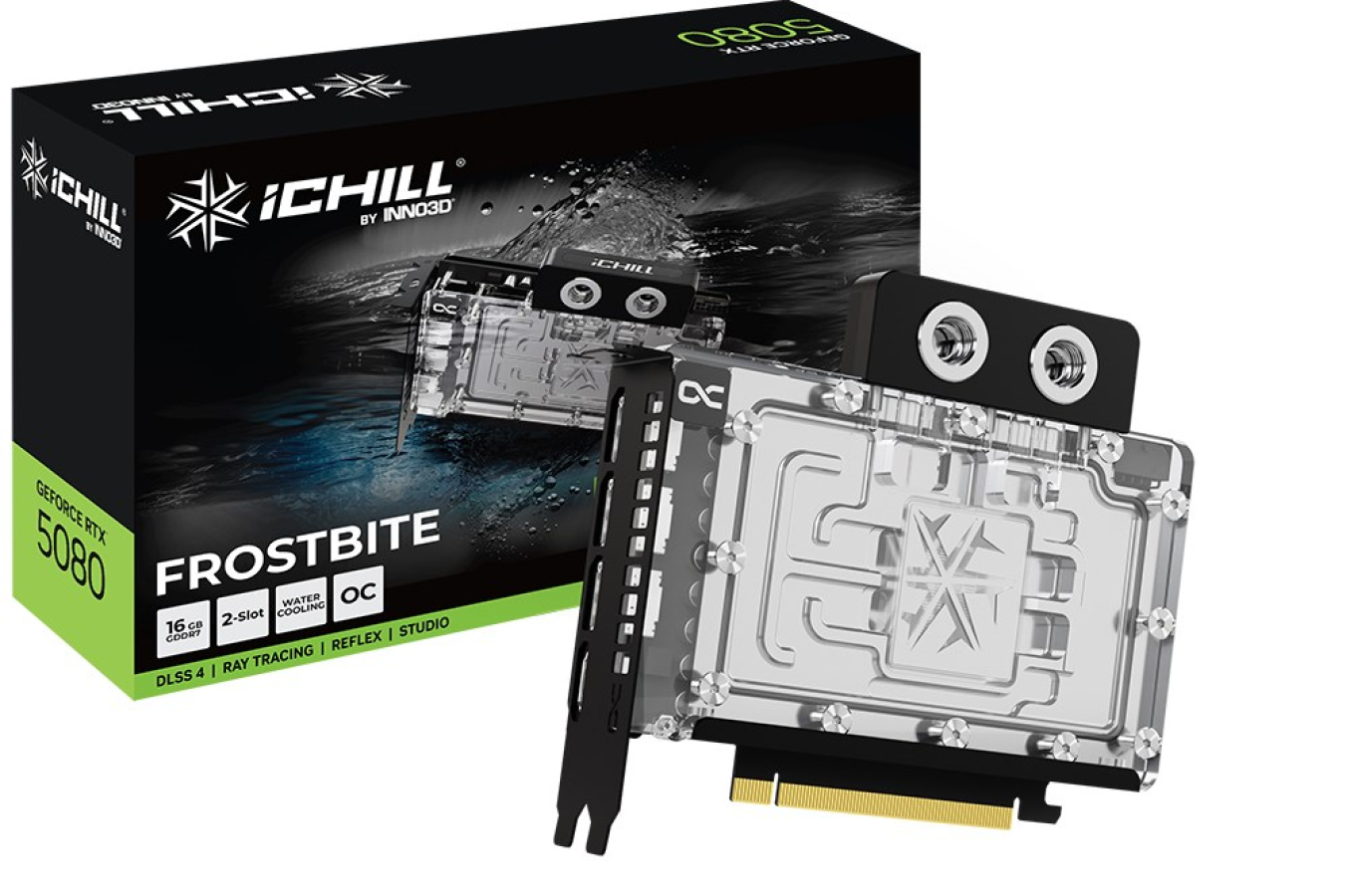 Videokarte Inno3D iChill GeForce RTX 5080 FROSTBITE 16GB (C50803-16D7X-1760FB)