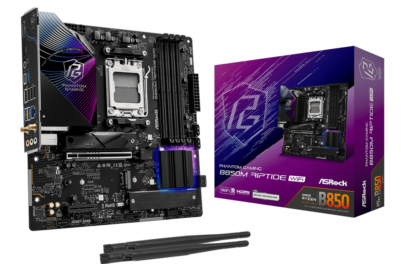 Pamatplate ASRock PHANTOM GAMING B850M Riptide WiFi (90-MXBS3-A0UAYZ)