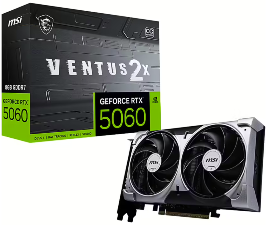 Videokarte MSI GeForce RTX 5060 8GB VENTUS 2X OC (DLSS 4) (V537-002R)