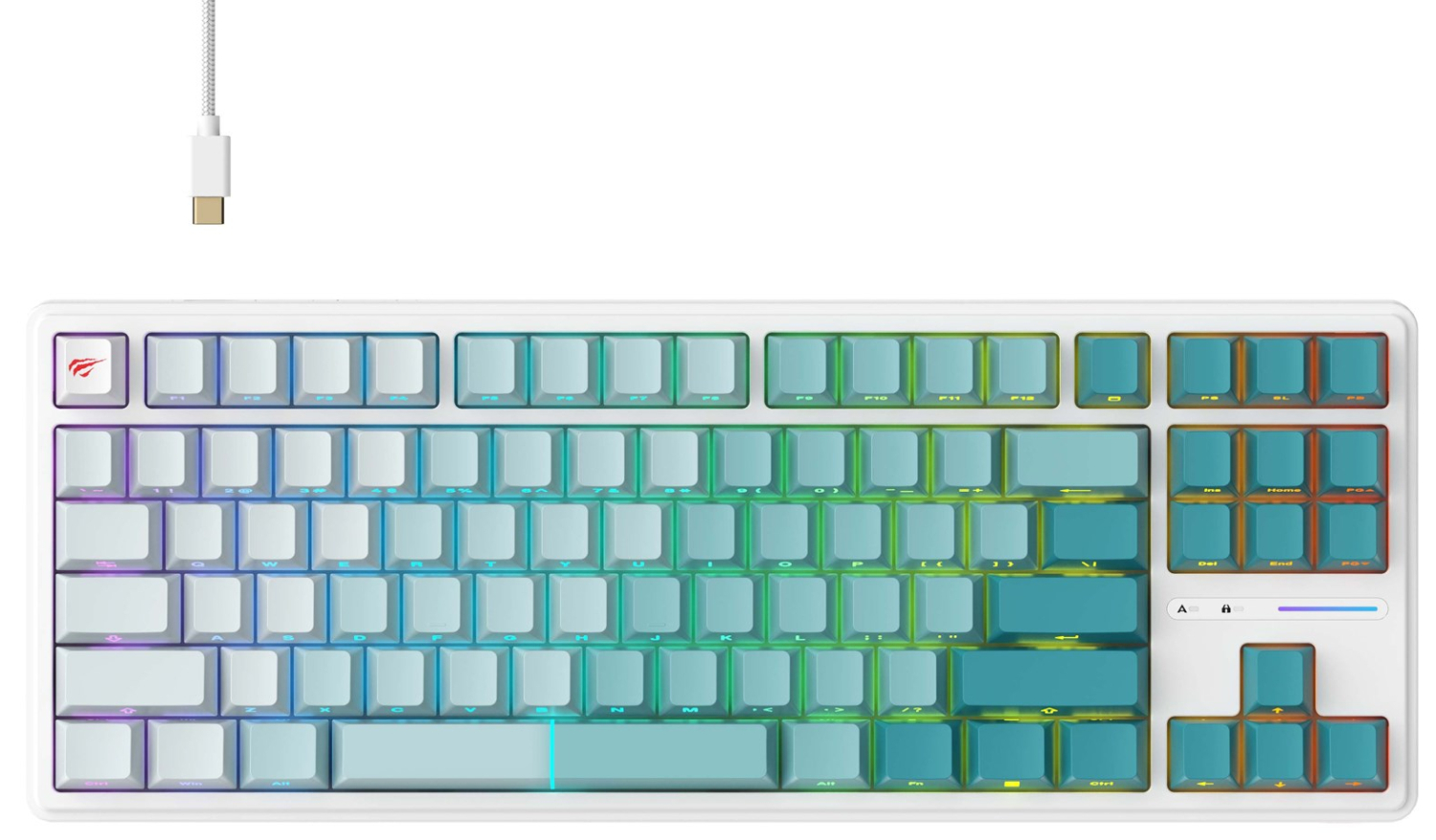 Klaviatūra Havit KB901L Green (KB901LWG)
