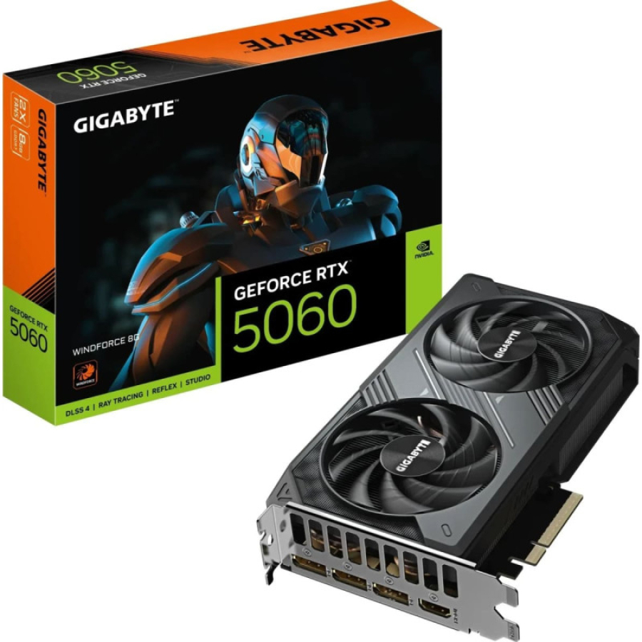 Videokarte Gigabyte GeForce RTX 5060 WINDFORCE 8GB (GV-N5060WF2-8GD)