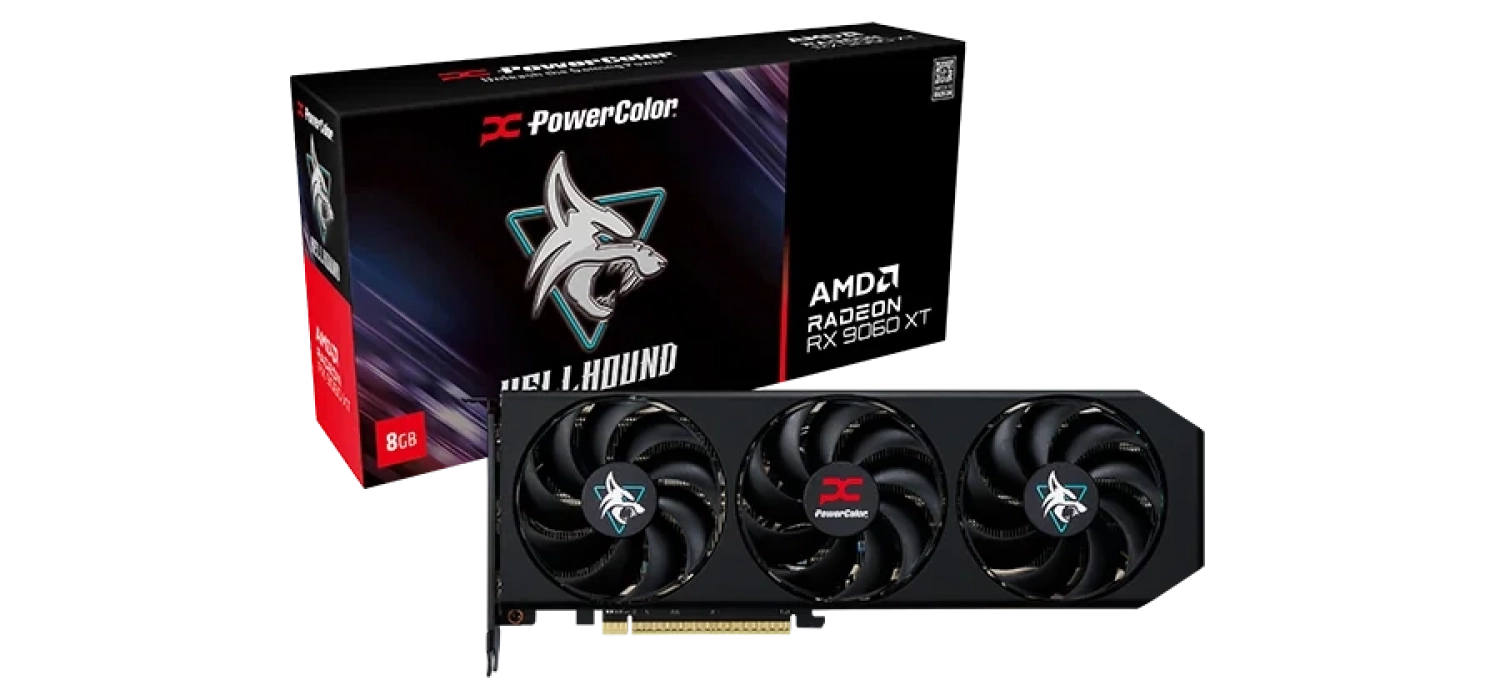Videokarte PowerColor Radeon RX 9060 XT Hellhound 8GB OC (RX9060XT 8G-L/OC)