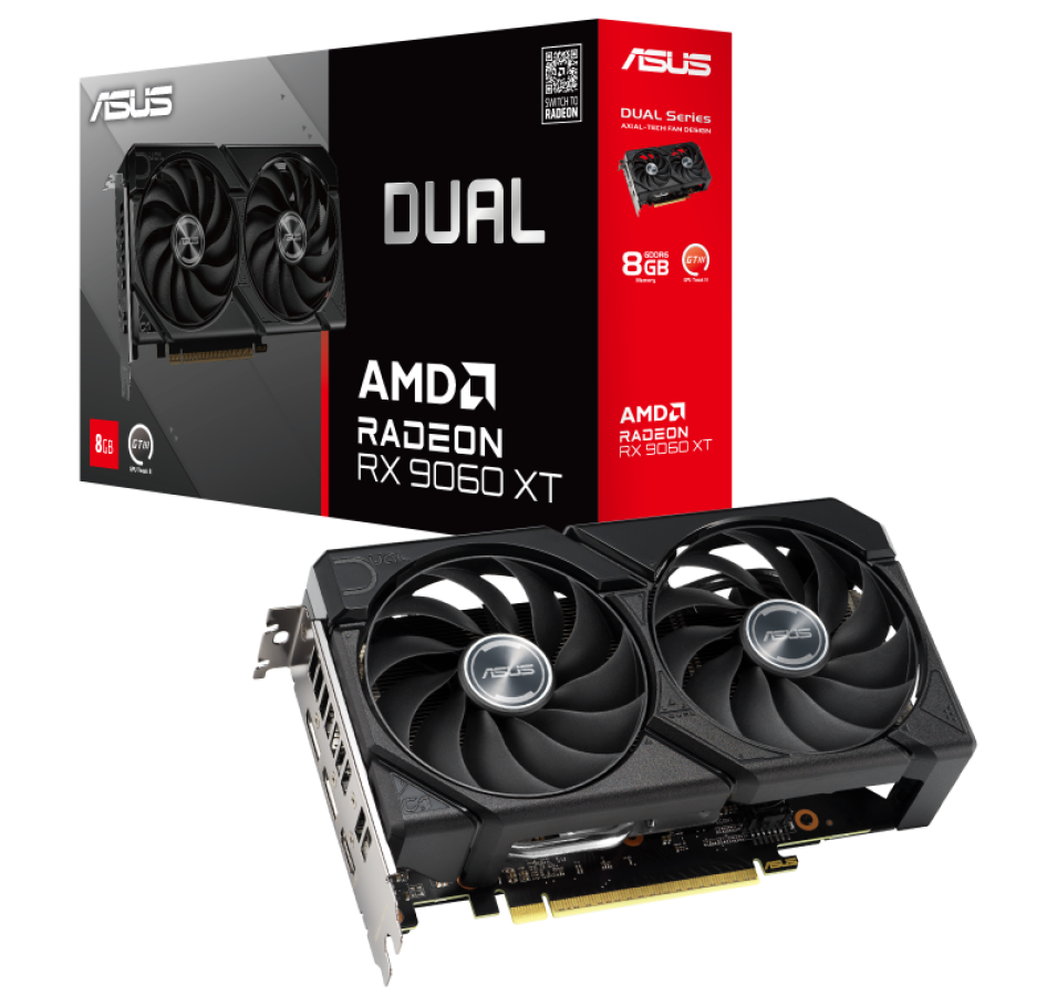 Videokarte ASUS Radeon RX 9060 XT DUAL 8GB (DUAL-RX9060XT-8G)