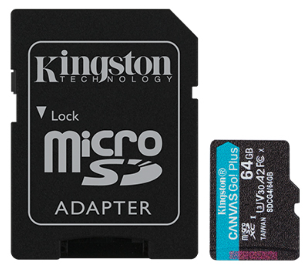 Atmiņas karte Kingston microSD Canvas Go Plus Gen4 64GB (SDCG4/64GB)