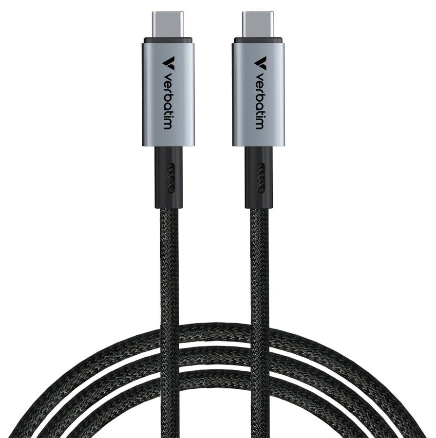 Kabelis Verbatim USB-C to USB-C 240W 40 Gbps 120 cm (31847V)