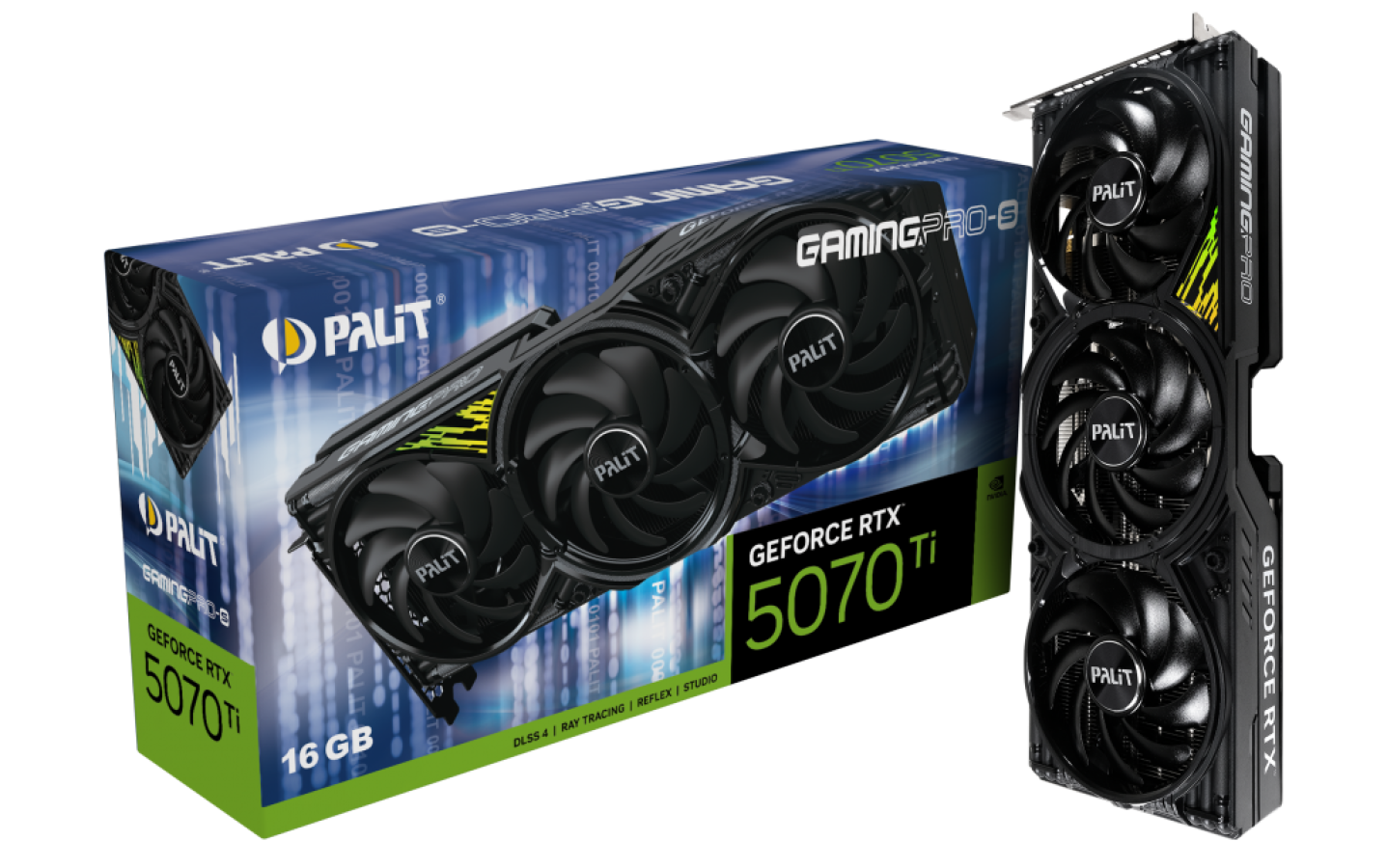 Videokarte Palit GeForce RTX 5070 Ti GamingPro-S (NE7507T019T2-GB2031U)