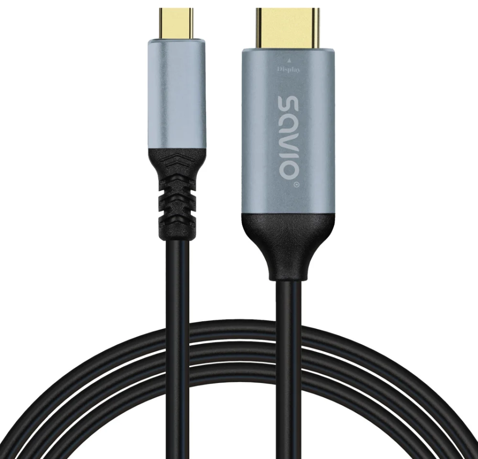 Kabelis SAVIO USB-C – HDMI 2.0B 3m (CL-184)